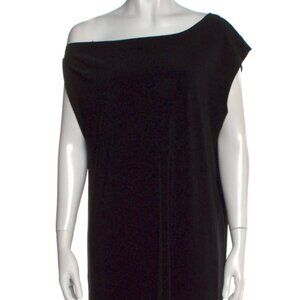 NORMA KAMALI Asymmetrical black mid-long shift Dress sz large